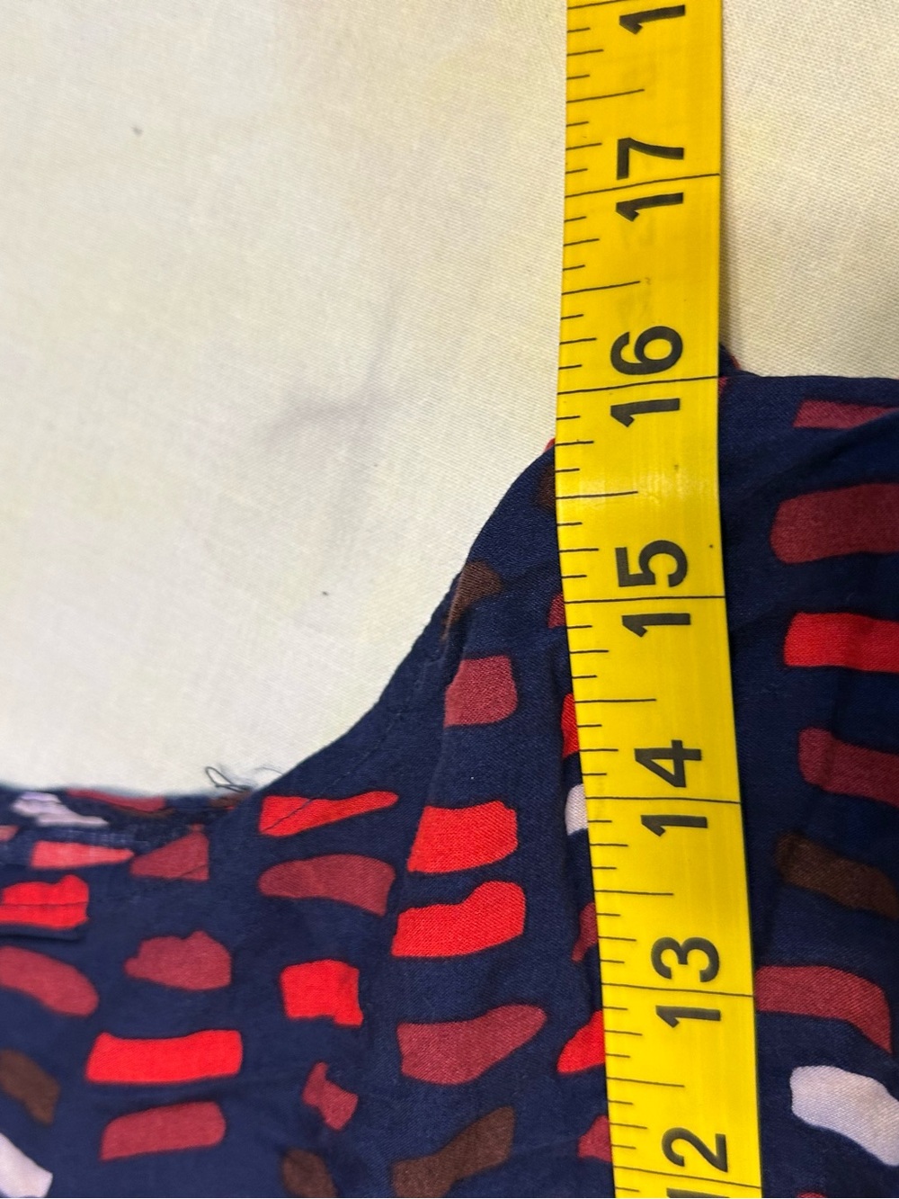 Tylho by Anthropologie Sleeveless Midi Dress in Burgundy and Navy Abstract Print - Picture 3 of 9